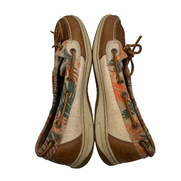 Sperry Topsider Brown Leather Angelfish Seaweed Boat Shoes Size 8 Women's - Picture 6 of 9